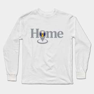 Barbados My Home with Google Maps Locate Icon Long Sleeve T-Shirt